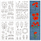 4 Sheets 11.6x8.2 Inch Stick and Stitch Embroidery Patterns, Non-woven Fabrics Water Soluble Embroidery Stabilizers, Flower, 297x210mmm