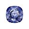 Preciosa&reg MAXIMA Crystal Fancy Stones, Czech Crystal, 435 36 132 Cushion Square, Dura Foiling, 30280 Dark Indigo, 12x12mm