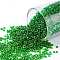 TOHO Round Seed Beads, Japanese Seed Beads, (27B) Silver Lined Grass Green, 15/0, 1.5mm, Hole: 0.7mm, about 15000pcs/50g