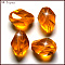 K9 Glass, Imitation Austrian Crystal Beads, Grade AAA, Faceted, Bicone, Orange, 10x13mm, Hole: 0.9~1mm