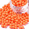 Plastic Water Soluble Fuse Beads, for Kids Crafts, DIY PE Melty Beads, Round, Dark Orange, 5mm