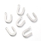 Non-Tarnish 201 Stainless Steel Charms, Alphabet, Letter.U, 12x8x0.6mm, Hole: 1.4mm