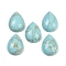 Dyed Synthetic Turquoise Cabochons, Teardrop, Pale Turquoise, 20~20.5x15~15.5x6.5~7mm