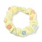 Cloth Elastic Hair Ties, with Platic Bead, Hair Accessories for Girls or Women, Champagne Yellow, 17mm, Inner Diameter: 50mm