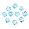 Transparent Acrylic Beads, Faceted, Cube, Light Cyan, 8x8x7.5mm, Hole: 1.6mm, about 1730pcs/500g