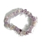 Natural Kunzite Stretch Bracelets, Chip, 17~22cm