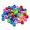 Opaque Acrylic Beads, Rondelle, Mixed Color, 7x4mm, Hole: 3mm, about 4545pcs/500g