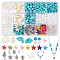 PandaHall Elite DIY Ocean Jewelry Making Finding Kit, Including Starfish & Dolphin & Chips Synthetic Turquoise & Natural Shell & Imitated Gemstone Acrylic Beads, Iron Ring, Alloy Pendant & Clasps, Mixed Color, 406Pcs/box