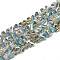 Electroplate Glass Beads Strands, Faceted Triangle, Dark Turquoise, 6x5x4mm, Hole: 1.2mm, about 100pcs/strand, 12.99 inch