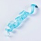 Fashion Women's Hair Accessories, Iron Snap Hair Clips, with Chemical Fiber Colorful Hair Wigs, Deep Sky Blue, 50x3.25cm