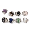 Oval Natural & Synthetic Gemstone Finger Ring G-Q184-06P-1