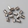 100Pcs Iron Folding Crimp Ends IFIN-WH0086-03A-P-2