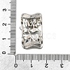 Brass Crystal Rhinestone Rectangle with Flower Multi-Strands Links KK-P306-19P-4