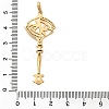 Brass Micro Pave Cubic Zirconia Big Pendants KK-B147-04G-10-3