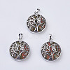 Natural Unakite Pendants G-K234-E18-1