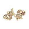 Brass Micro Pave Cubic Zirconia Pendants ZIRC-F134-29G-02-3