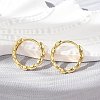 Brass Huggie Hoop Earrings EJEW-L231-33G-2