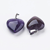 Natural Amethyst Pendants X-G-E434-03P-1