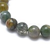 Natural Indian Agate Bead Stretch Bracelets BJEW-K212-C-010-3