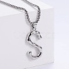 Minimalist chic collarbone necklace with 26 English letters design LW4134-45-1