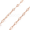 3.28 Feet Ion Plating(IP) 304 Stainless Steel Textured Dapped Chains X-CHS-D004-02RG-2