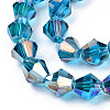 Electroplate Glass Beads Strands X-EGLA-Q118-8mm-B27-2