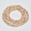 Electroplate Glass Beads Strands EGLA-A034-J4mm-K01-2