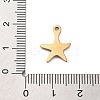 Ion Plating(IP) 201 Stainless Steel Charms STAS-A101-01C-04G-3