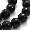Natural Black Tourmaline Beads Strands G-G763-01-6mm-AB-3