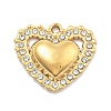 304 Stainless Steel Rhinestone Pendants STAS-R155-035A-G-1