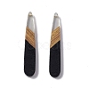 Opaque Resin & Walnut Wood Pendants RESI-M027-12H-1