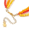 Opaque Solid Color Glass & Plastic Pearl Multi-strand Bracelets BJEW-JB12969-4