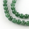 Round Natural Green Aventurine Beads Strands X-G-R331-8mm-01-1