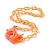 Personalized ABS Plastic Cable Chain Necklaces NJEW-JN03220-3