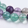 Natural Fluorite Beads Strands G-E468-F01-6mm-3