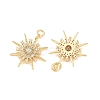 Brass Micro Pave Cubic Zirconia Pendants KK-C162-019G-2
