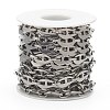 Tarnish Resistant 304 Stainless Steel Mariner Link Chains STAS-H145-08P-3