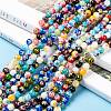 Round Handmade Millefiori Glass Beads Strands LK-R004-81-5