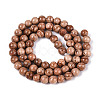 Natural Wood Lace Stone Wooden Jasper Beads Strands G-T143-30A-02-2