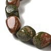 Natural Unakite Beads Strands G-B078-D34-04-3