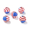 Independence Day Natural Wood Beads X1-WOOD-K006-B01-1