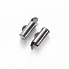 Tarnish Resistant 304 Stainless Steel Slide On End Clasp Tubes STAS-S115-01C-P-2