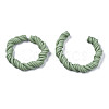 Polymer Clay Twist Rope Open Ring CLAY-N010-031-04-2