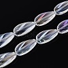 Electroplate Transparent Glass Beads Strands EGLA-N055-02-2
