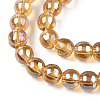 Electroplate Transparent Glass Beads Strands GLAA-T032-T4mm-AB08-2