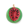 Brass Plastic Charms KK-L239-046G-02-1