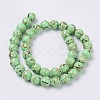 Sea Shell and Synthetic Turquoise Assembled Beads Strands G-G758-02-6mm-2