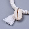 Cotton Thread Tassels Charm Bracelets BJEW-JB04385-04-2