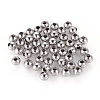 Tarnish Resistant 304 Stainless Steel Hollow Round Seamed Beads STAS-R032-4mm-1