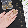 80Pcs 4 Styles Brass Linking Rings KK-UN0002-92-3